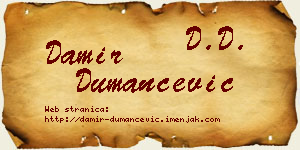 Damir Dumančević vizit kartica